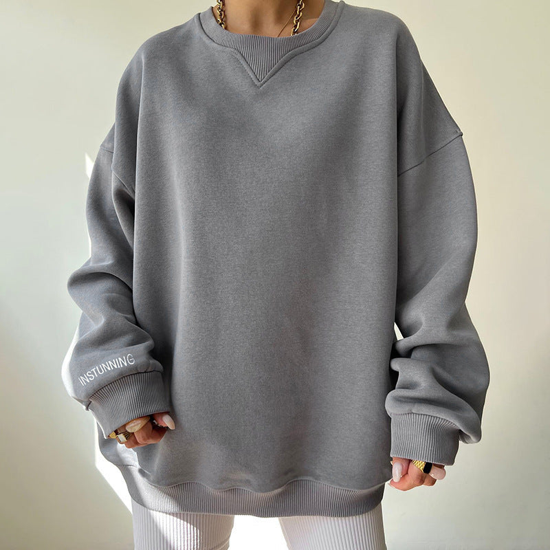 Women's Knitted Round Neck Loose Long Sleeves Spring Sweaters