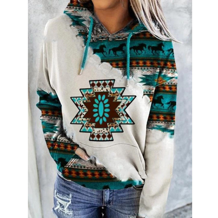 Women's Fashion Casual Ethnic Print For Sweaters