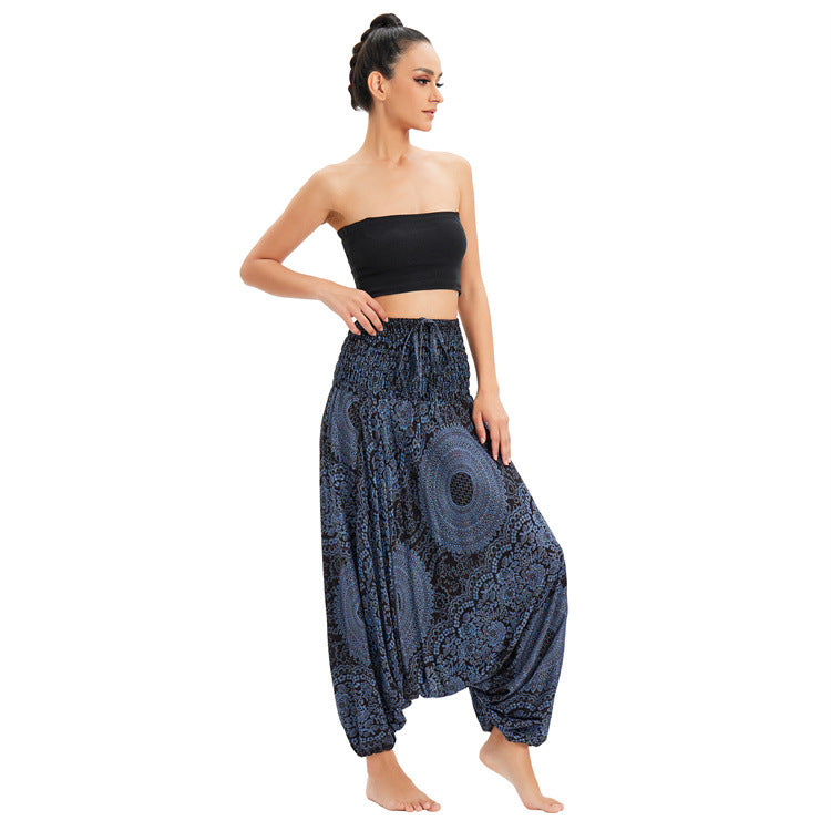 Women's Ankle-tied Trousers Fat Loose Wide Leg Leisure Pants