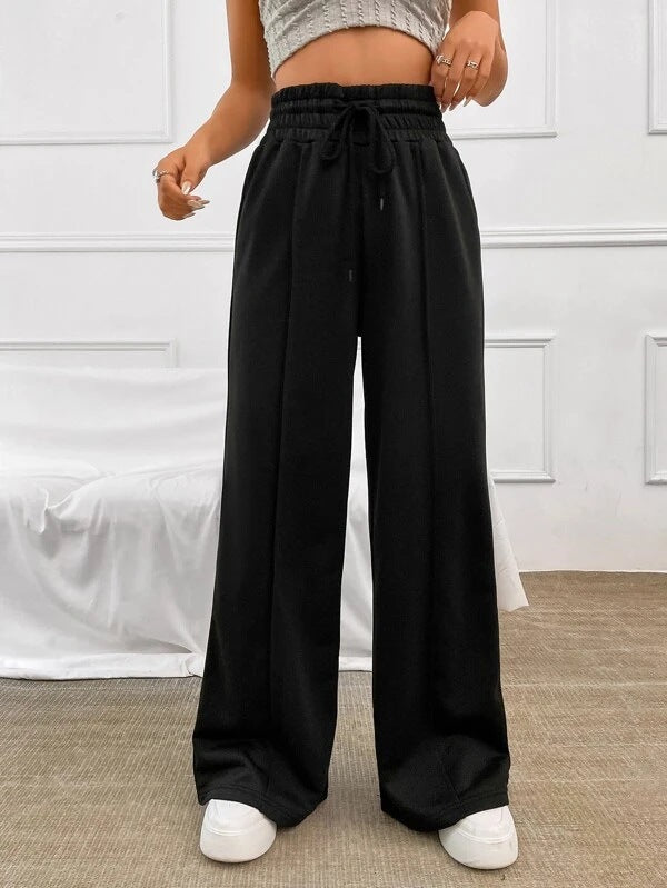 Sports Female Autumn Straight Loose Wide Pants