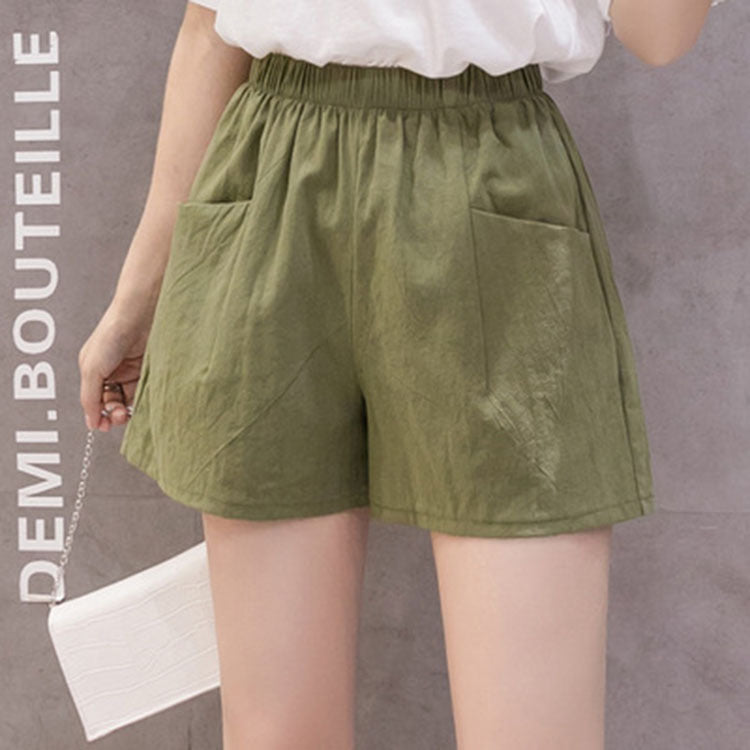 Women's Cotton Linen High Waist Summer Loose Slimming Korean Pants