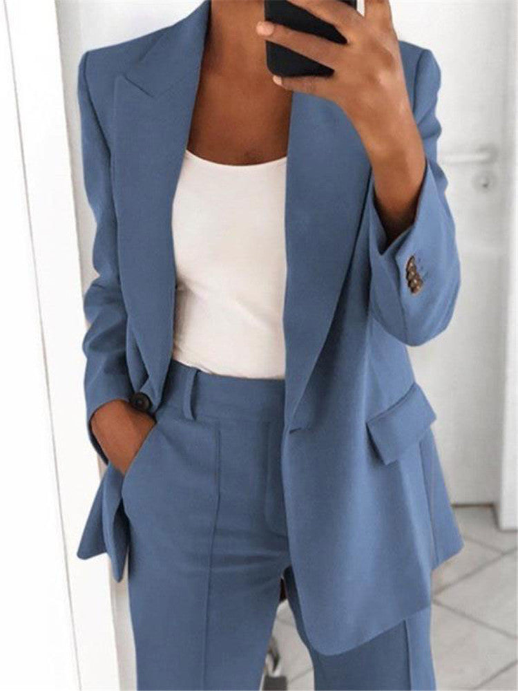 Anmutiger Business-Blazer mit Polokragen für Damen