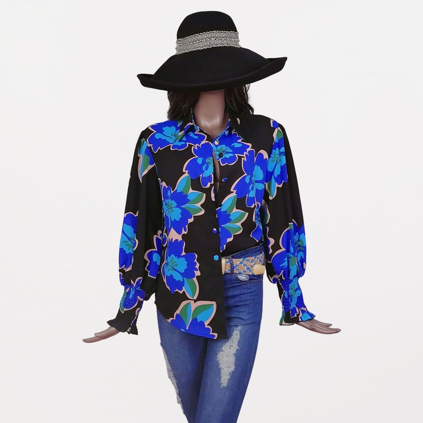 Glamorous Slouchy Classic Long Sleeve Printed Blouses