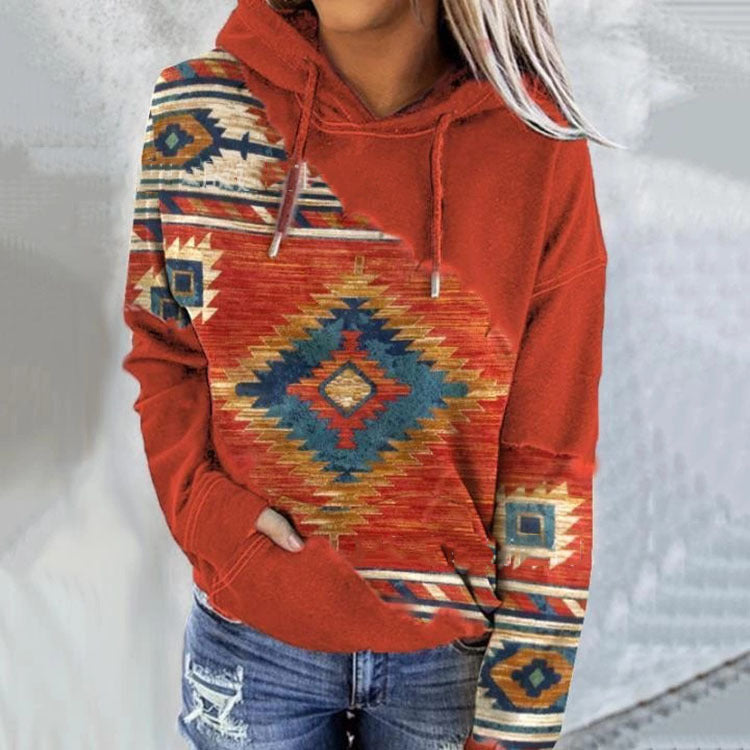 Women's Fashion Casual Ethnic Print For Sweaters