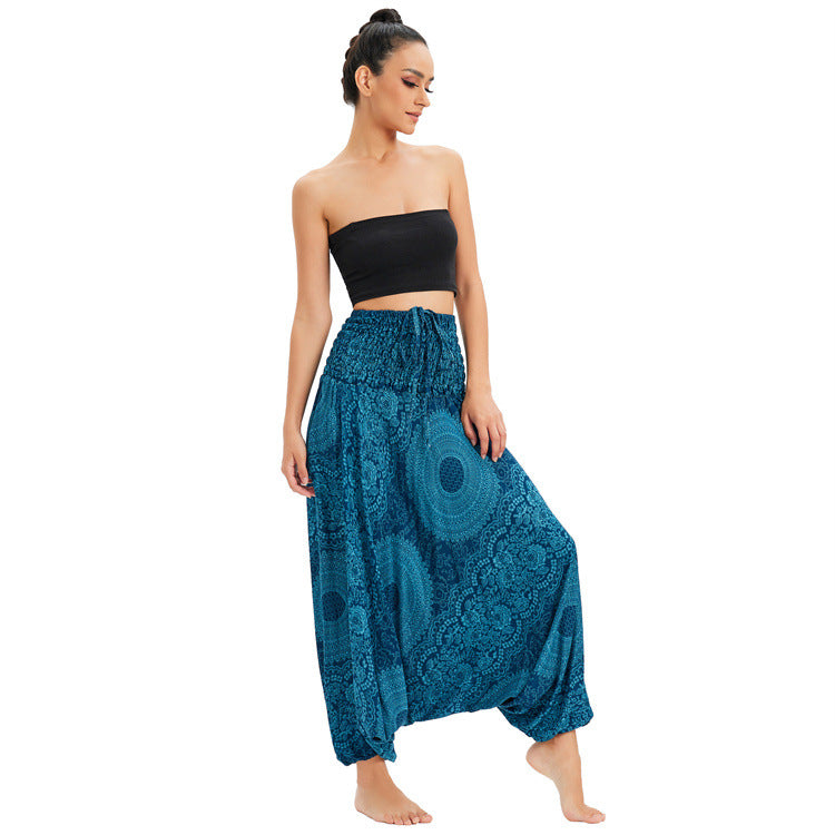 Women's Ankle-tied Trousers Fat Loose Wide Leg Leisure Pants