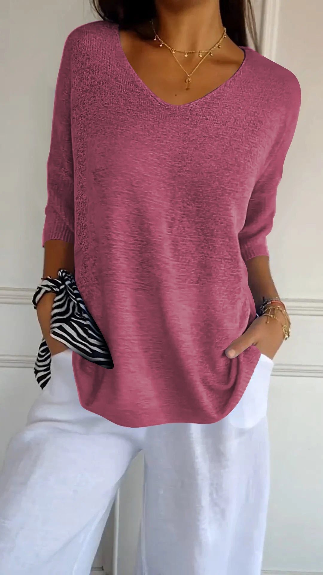 Women's Casual Basic Style Slimming Solid Color Knitwear