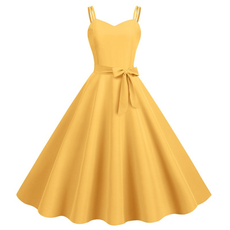 Summer Sexy Sling Retro Hepburn Style Dresses