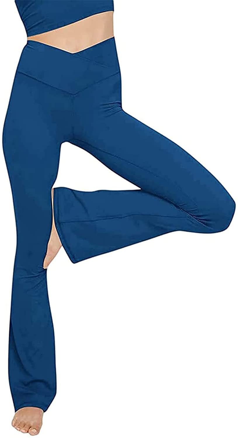 Pantalon décontracté taille haute de couleur unie, coupe slim