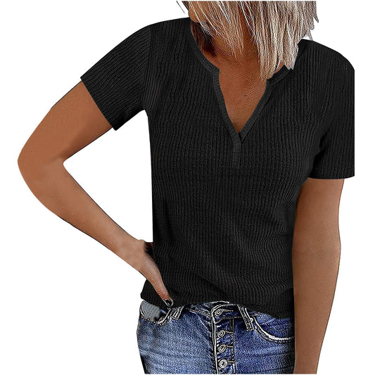 Women's Solid Color Slim Fit Pullover Elegant Blouses