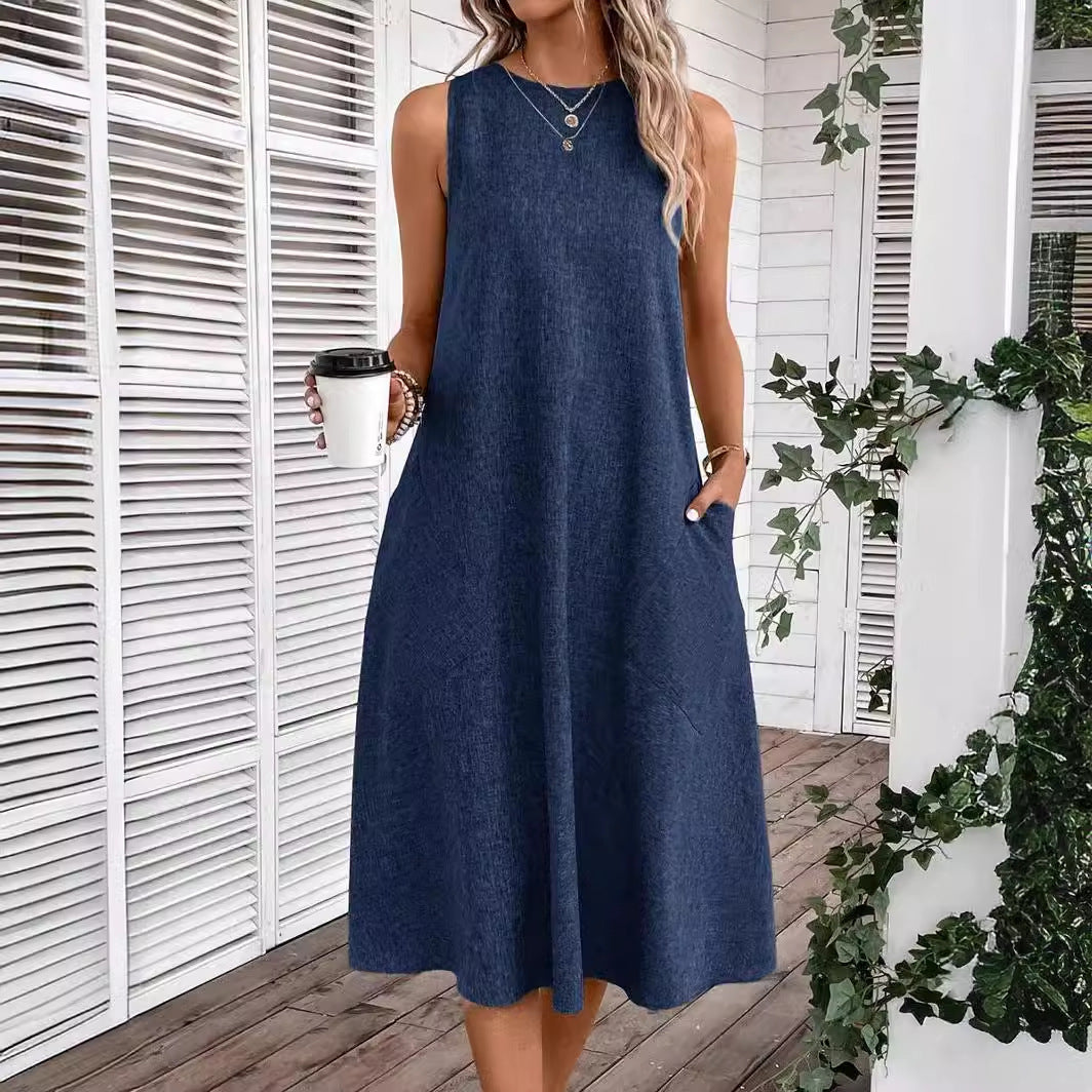 Women's Fashion Loose Comfortable Knitted Dress Clothing