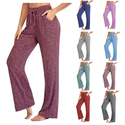 Stylish Women's Casual Yoga Trousers Wide-leg Pants