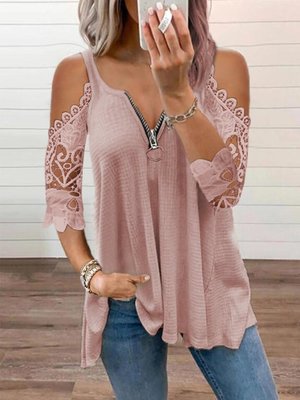 Women's Popular Hollow-out Camisole Lace Sleeve Knitted Vests