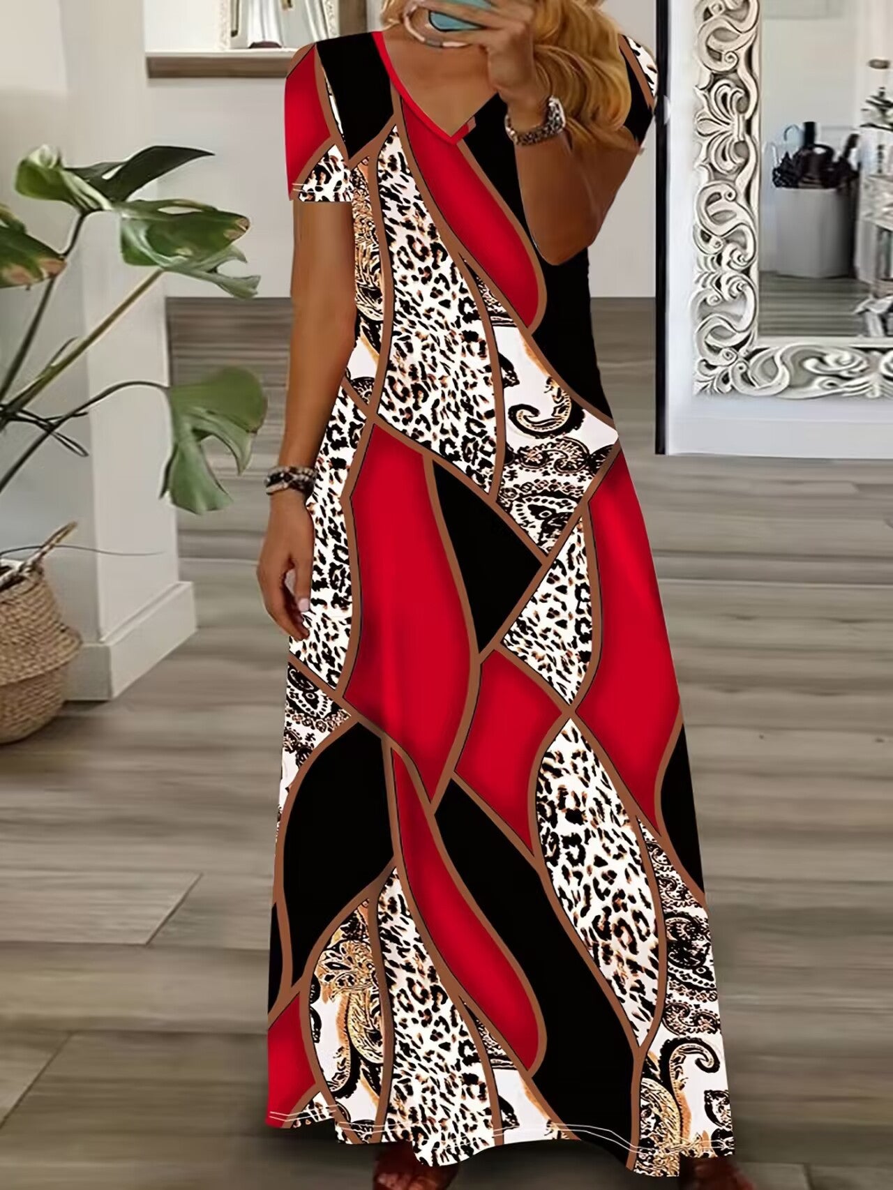 Women's Casual Printed National Fashion Dress Dresses