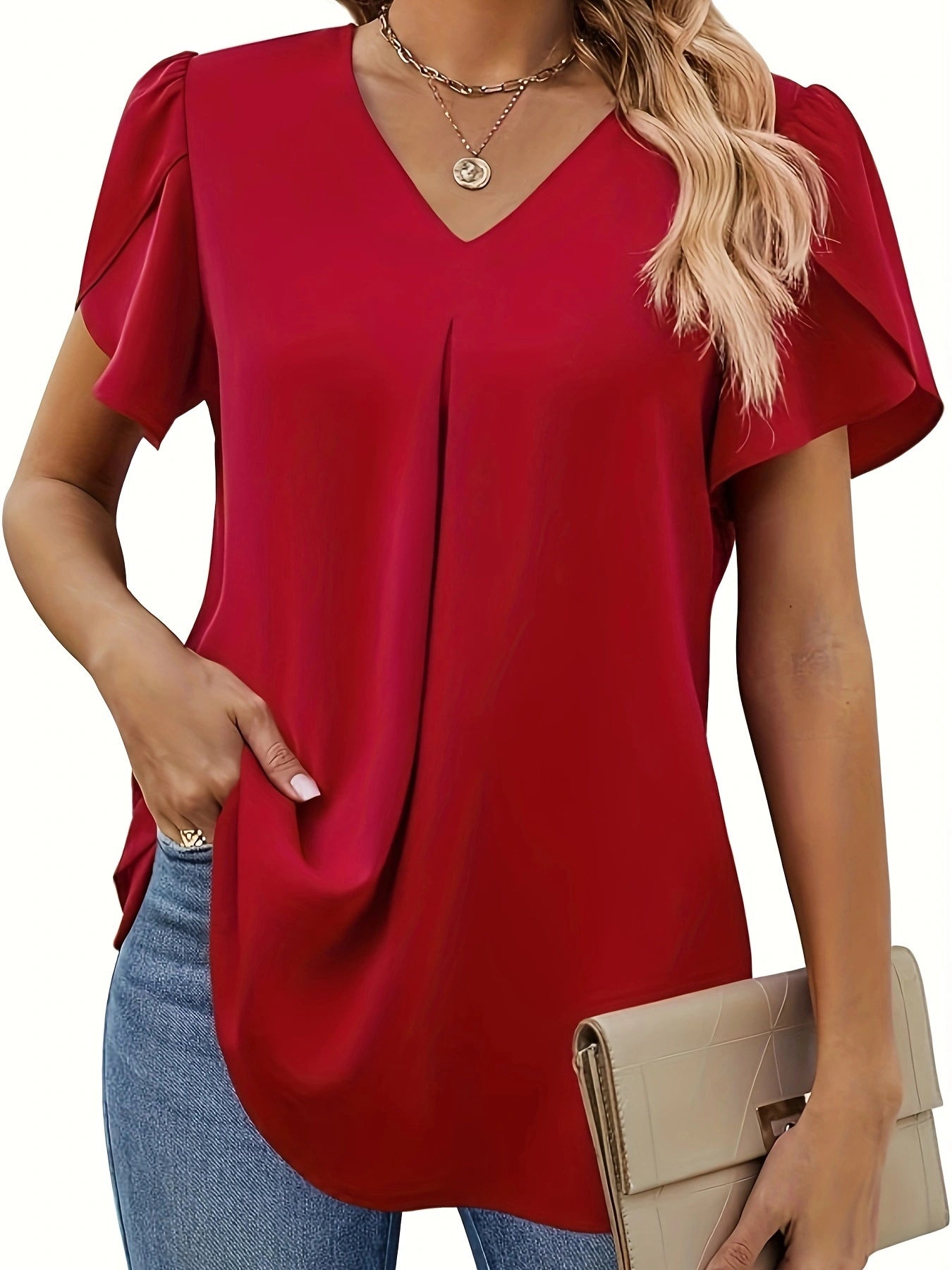 Women's Summer Casual Collar Short-sleeved Shirt Waist Blouses