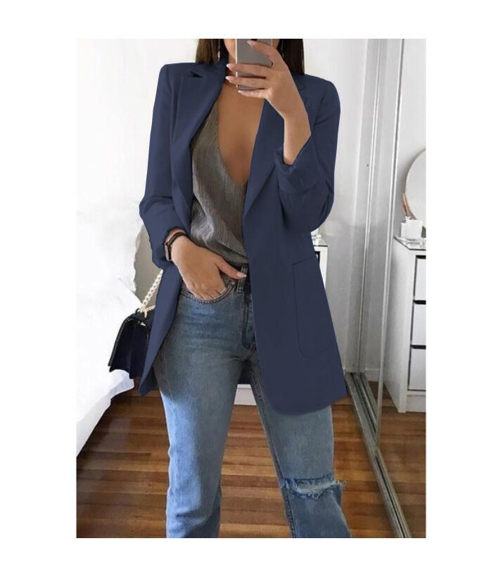 Women's Fashion Polo Collar Slim-fit Graceful Blazers