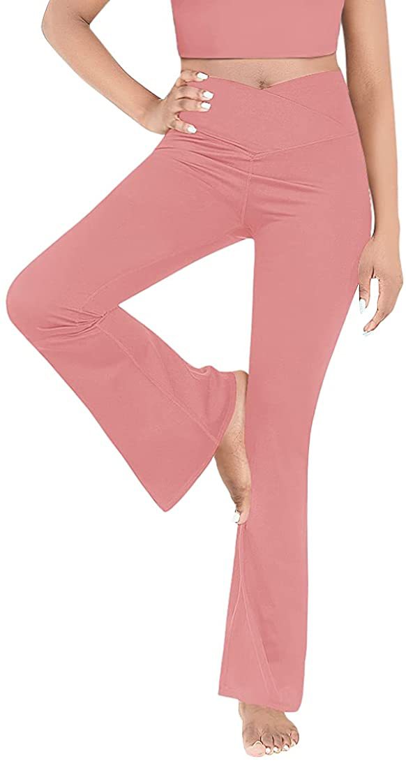 Pantalon décontracté taille haute de couleur unie, coupe slim