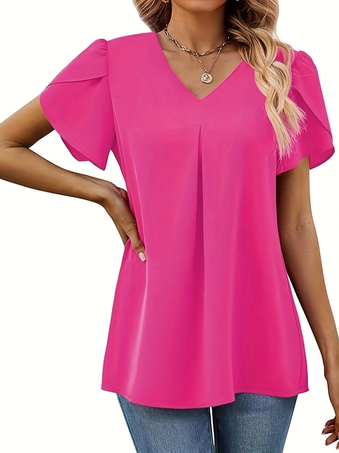 Women's Summer Casual Collar Short-sleeved Shirt Waist Blouses