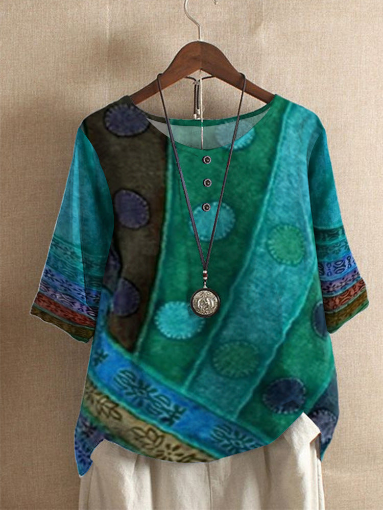 Women's Casual Classy Loose Digital Printing Blouses