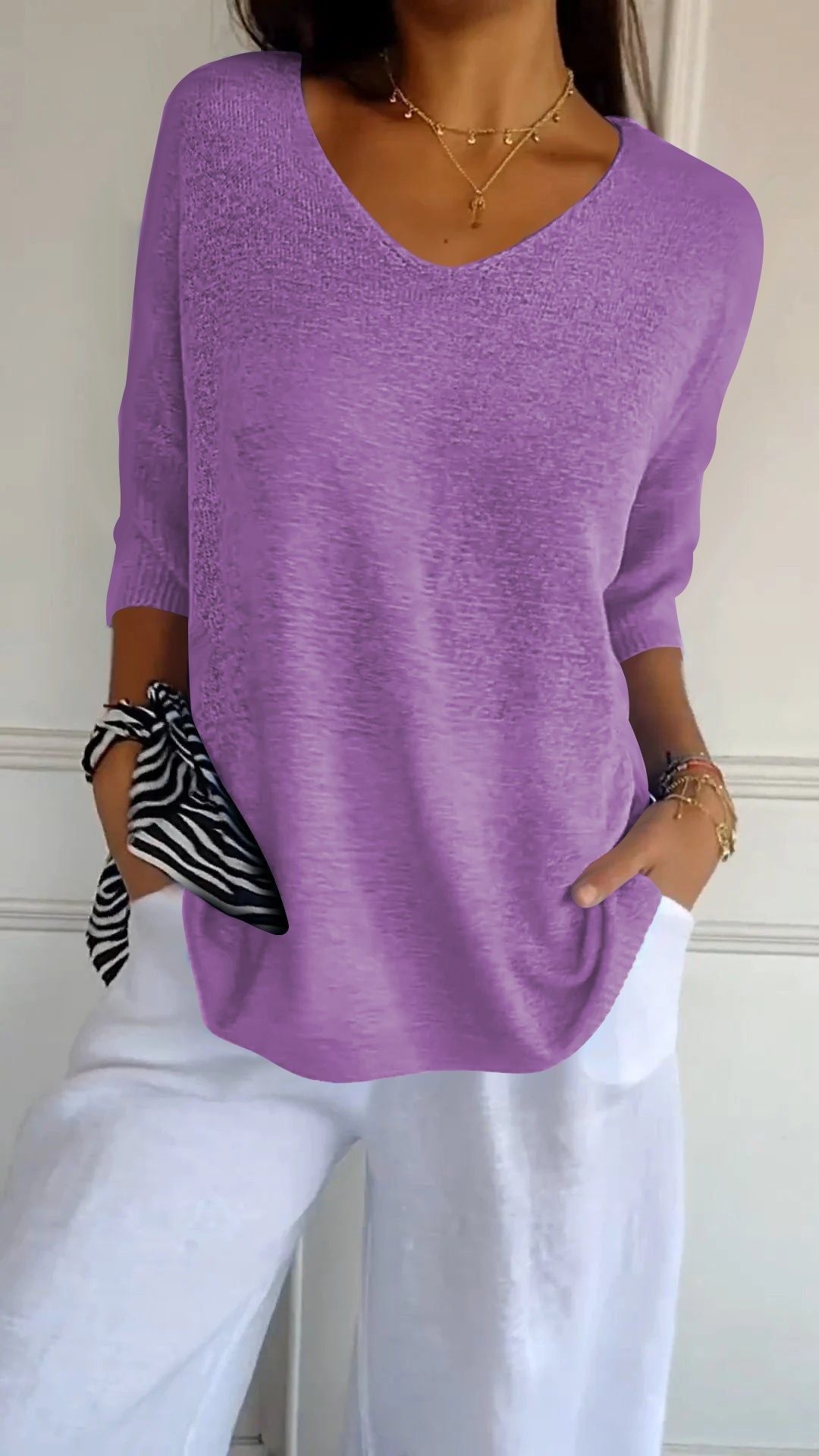 Women's Casual Basic Style Slimming Solid Color Knitwear