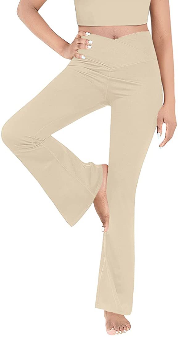 Pantalon décontracté taille haute de couleur unie, coupe slim