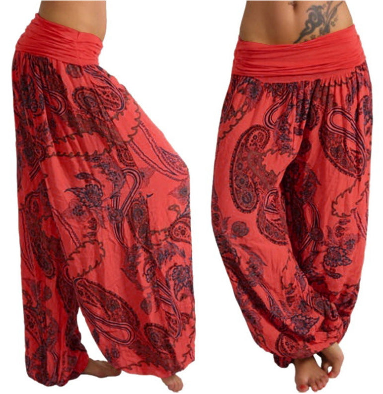 Unique Digital Printing Long Wide-leg Casual Pants