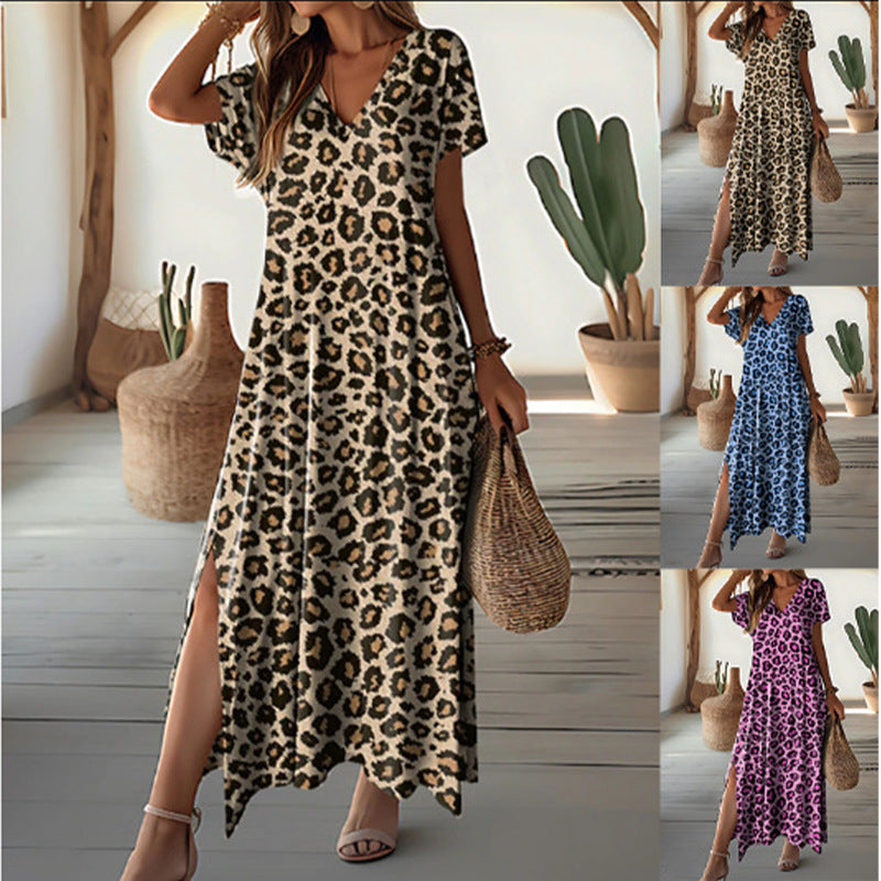 Summer Dress Casual Loose Long Printed Dresses