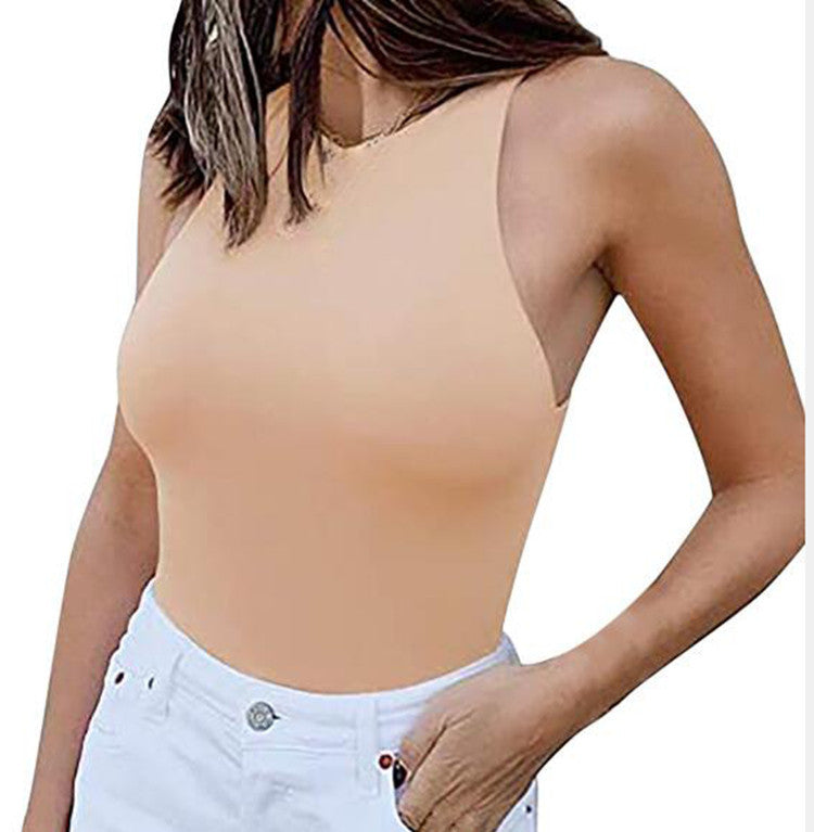 Spring Lady Sexy Sleeveless I-shaped Lace-up Tops