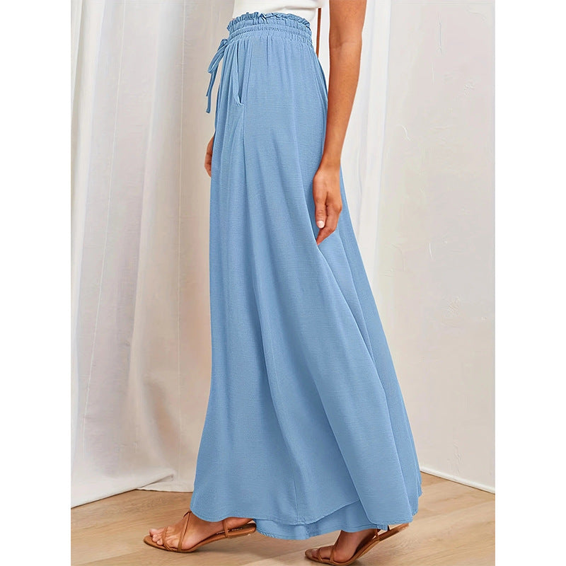 Women's Casual Wide Leg Loose Fashionable Trousers Pants