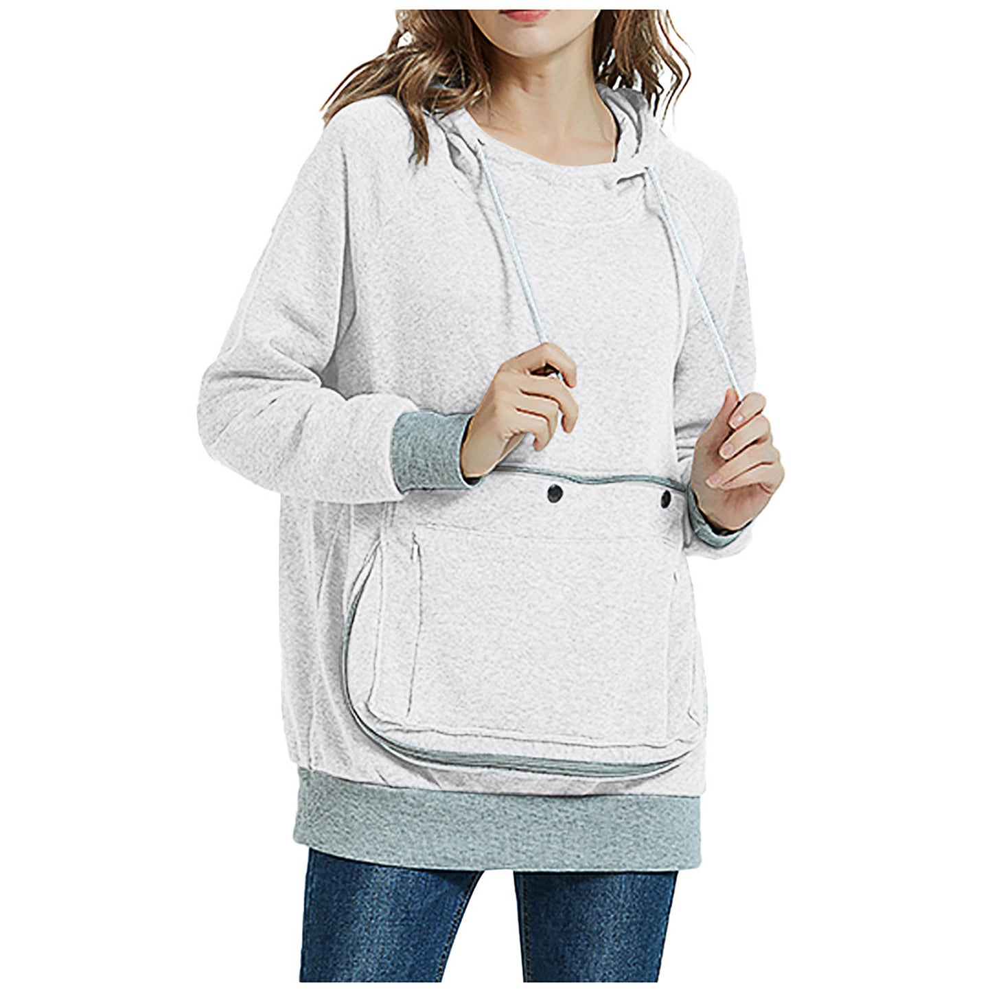 Women's Hooded For Pullover And Fleece Loose Sweaters