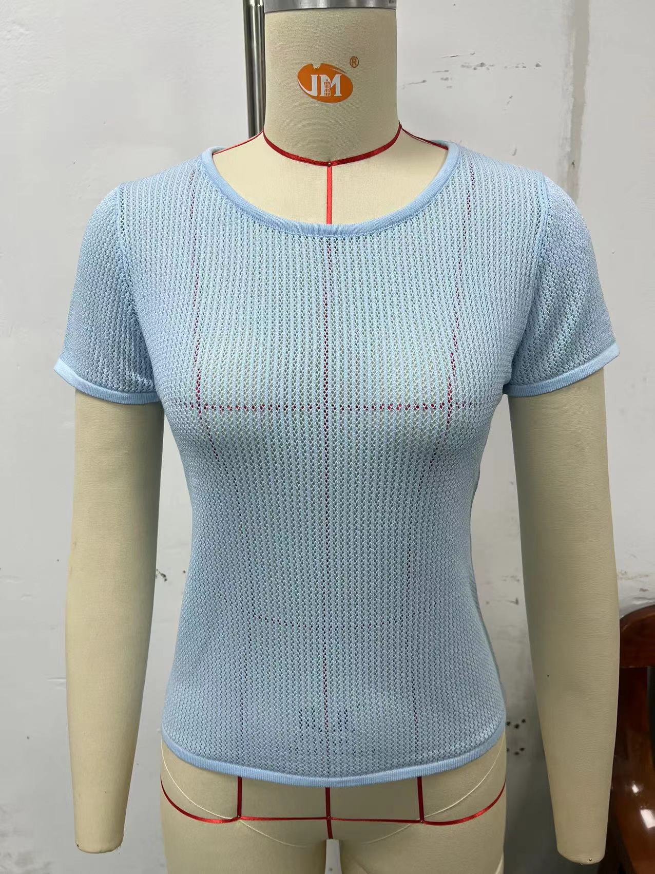 Sexy Mesh Wear Breathable Sports Translucent Knitwear