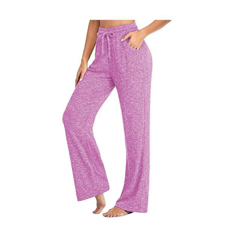 Stylish Women's Casual Yoga Trousers Wide-leg Pants