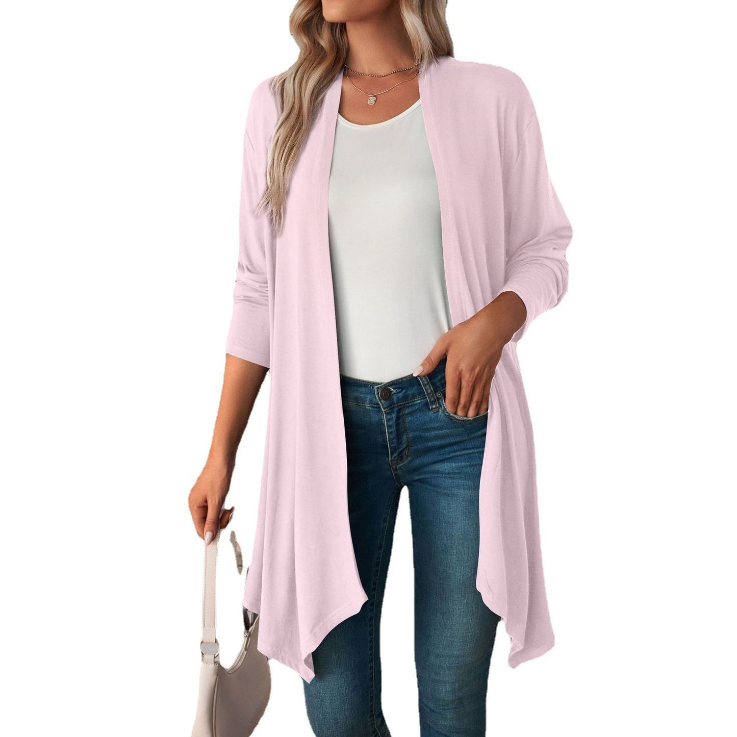 Women's Autumn Solid Color Long Sleeve Shirt Knitwear