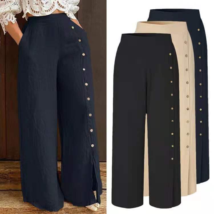 Wide Leg High Waist Trousers Loose Pants