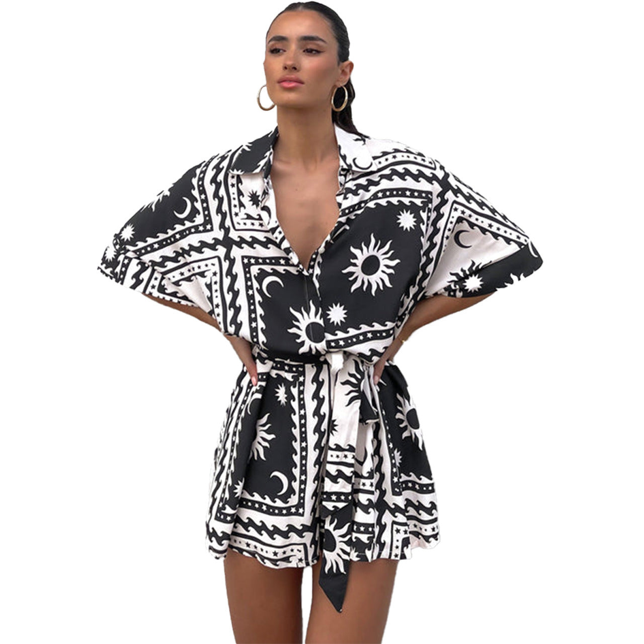 Women's Classy Summer Geometric Printed Sexy Jumpsuits