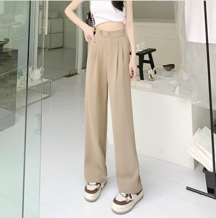 Women's For High Waist Covering Belly Thin Loose Pants