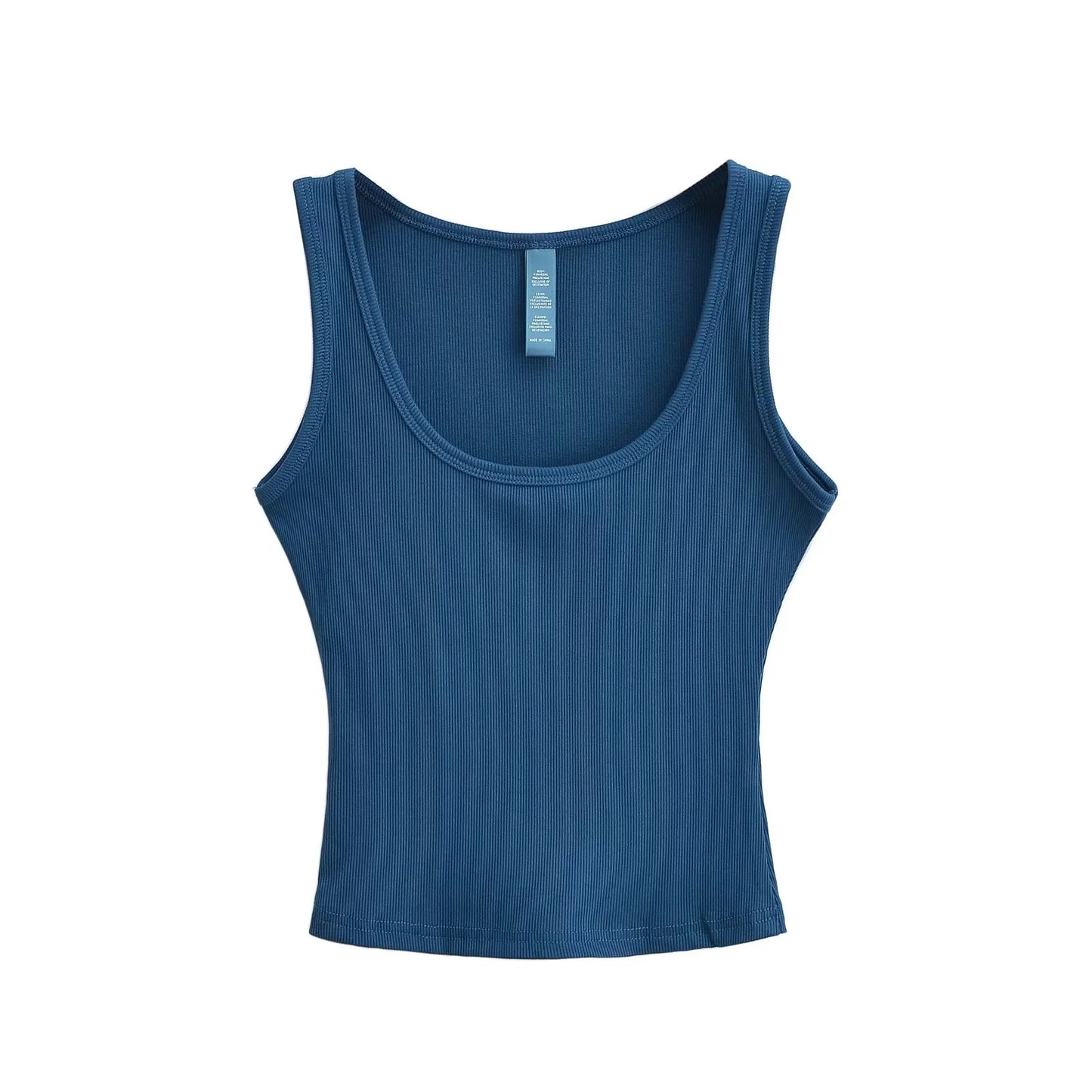 Women's Hot Stretch Sleeveless Pure Color Tight Tops