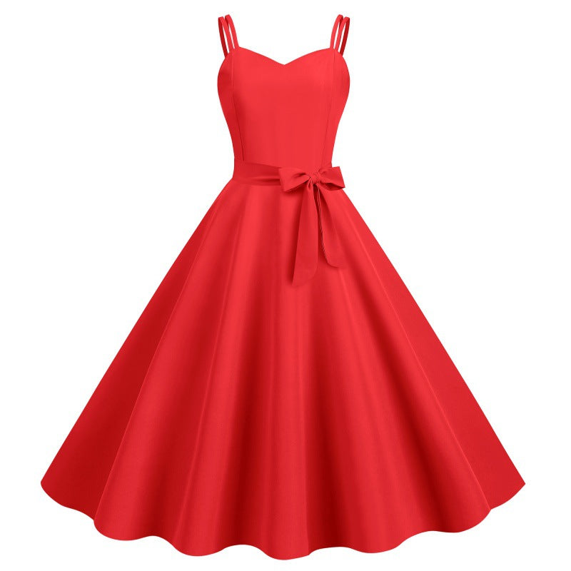 Summer Sexy Sling Retro Hepburn Style Dresses