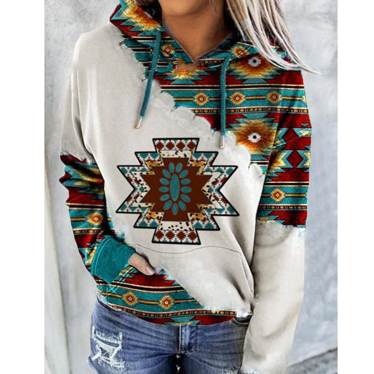 Women's Fashion Casual Ethnic Print For Sweaters