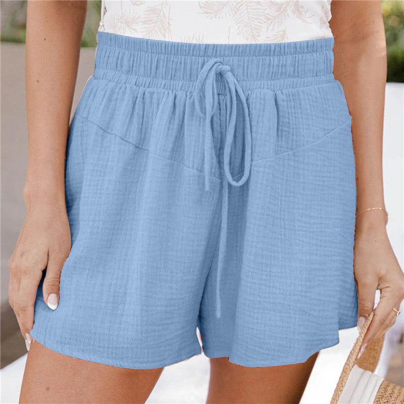 Lockere, doppellagige, lässige Shorts mit weitem Bein für den Sommer für Damen