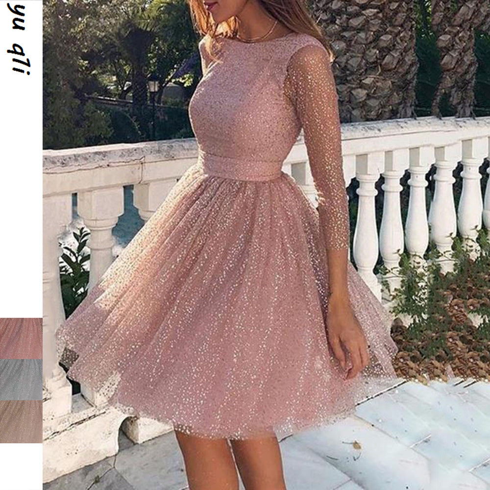 Women's Summer Fashion Long Sleeve High Waist Wedding Dresses