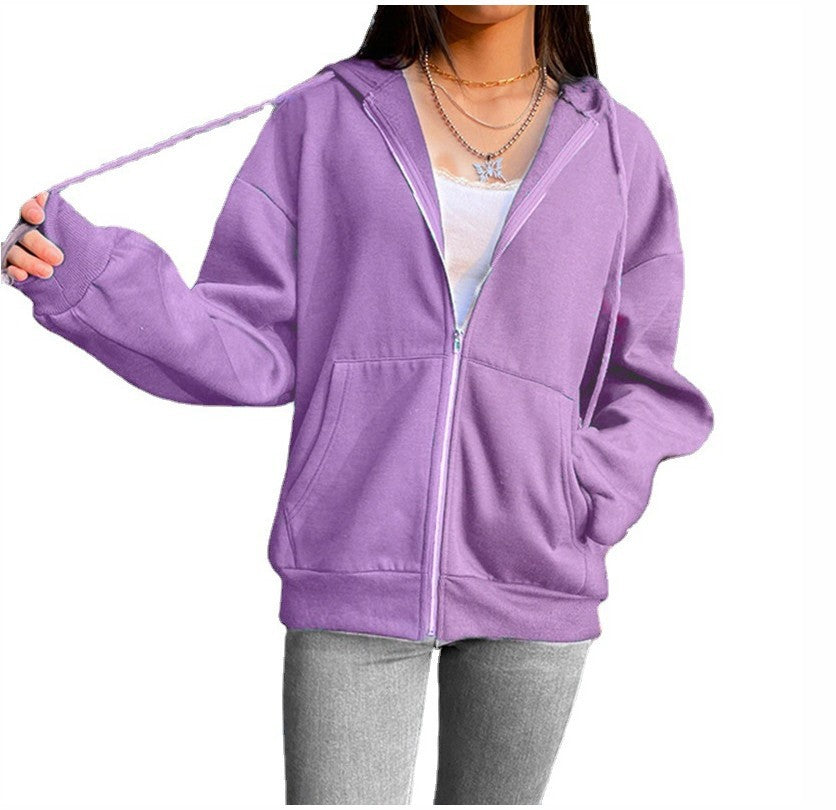 Women's Lined Fashion Long Sleeve Sports Loose Sweaters