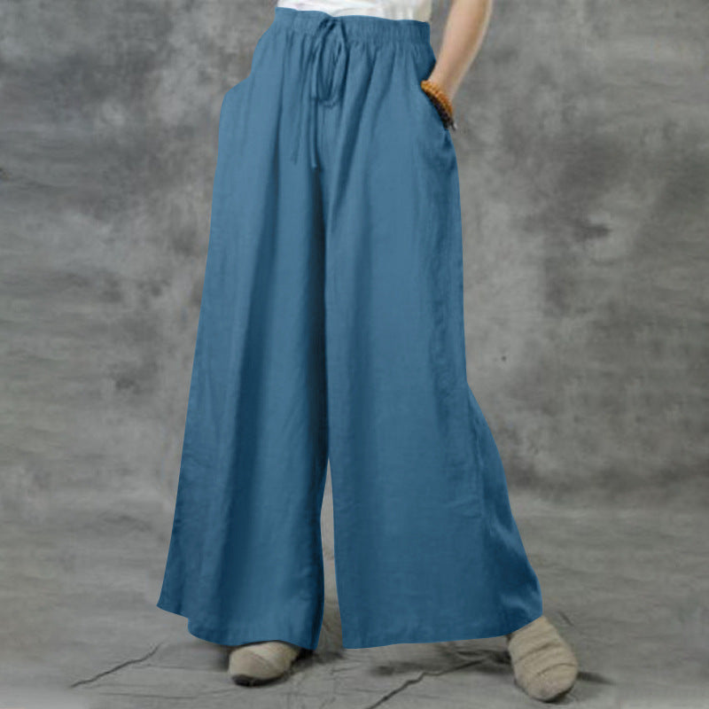 Women's Comfortable Loose Cotton Linen Casual Pants