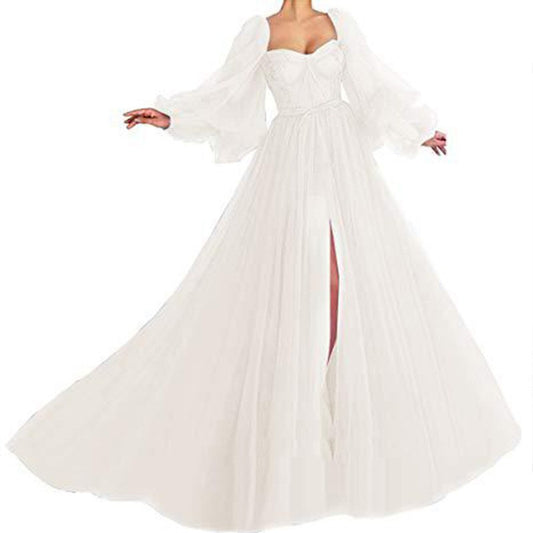 Women's Summer Graceful And Fashionable Dress Mesh Wedding Dresses